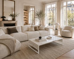 Kane Bespoke Carrara Marble Coffee Table Made Measure Minimal Luxury Design