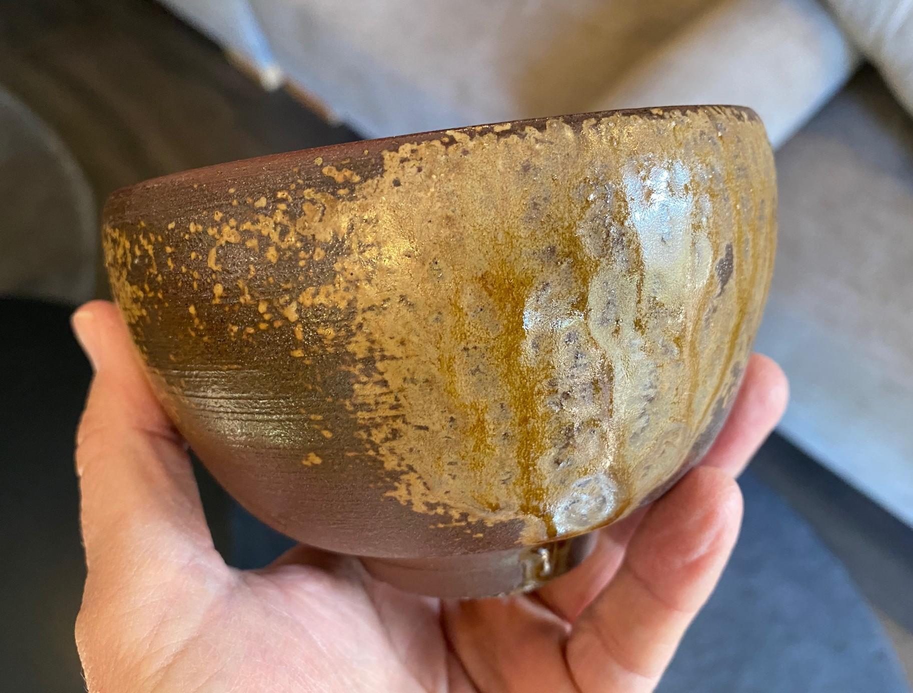Kaneshige Toyo Japanese National Treasure Signed Bizen Pottery Chawan Tea Bowl For Sale 5