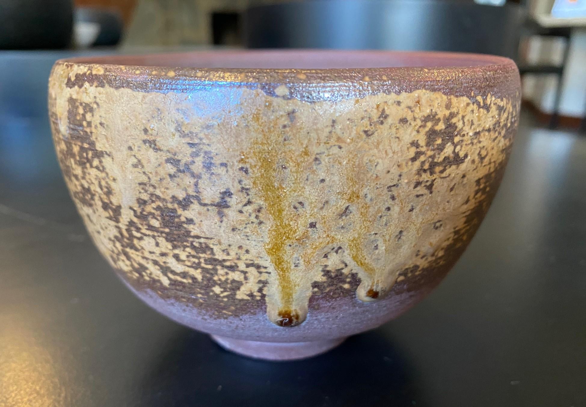 Kaneshige Toyo Japanese National Treasure Signed Bizen Pottery Chawan Tea Bowl For Sale 2