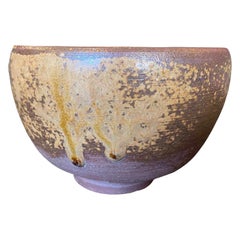 Kaneshige Toyo Japanese National Treasure Signed Bizen Pottery Chawan Tea Bowl
