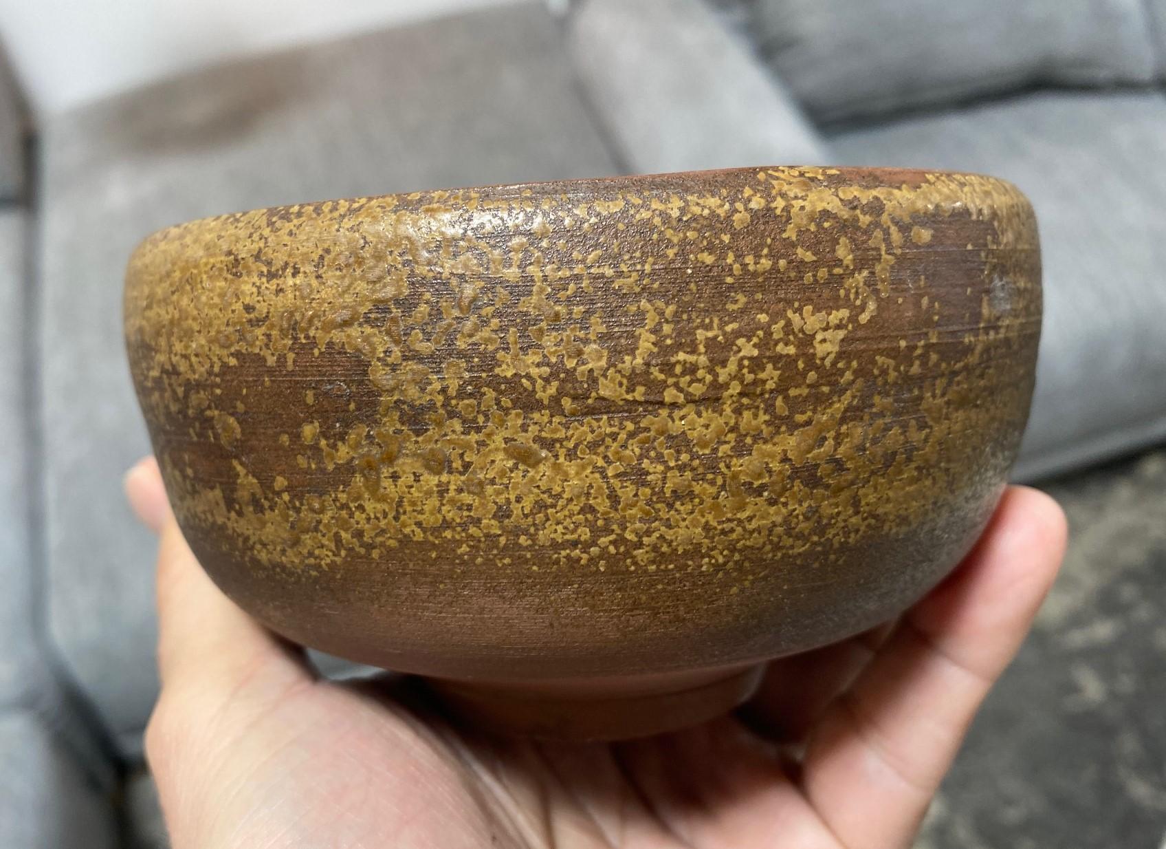 Kaneshige Toyo National Treasure Signed Japanese Bizen Pottery Chawan Tea Bowl For Sale 9