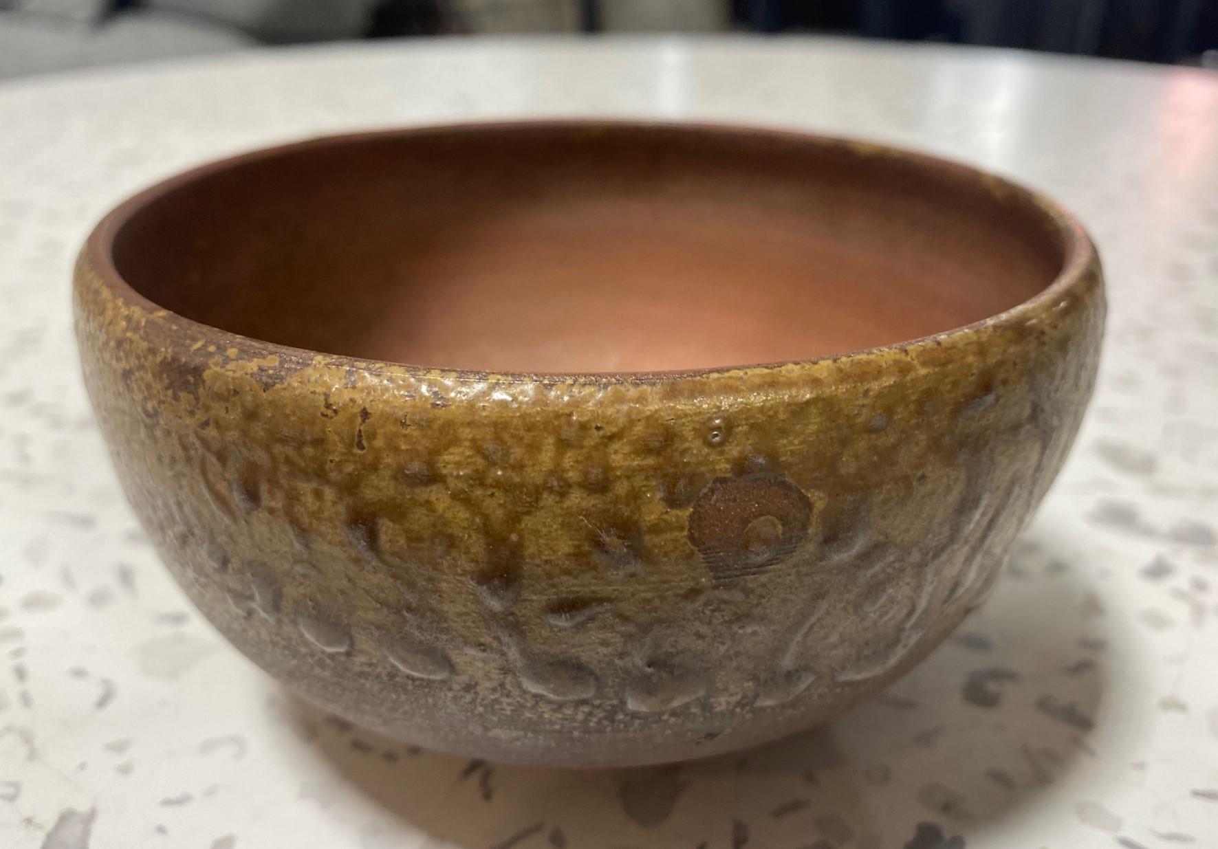 Kaneshige Toyo National Treasure Signed Japanese Bizen Pottery Chawan Tea Bowl For Sale 1