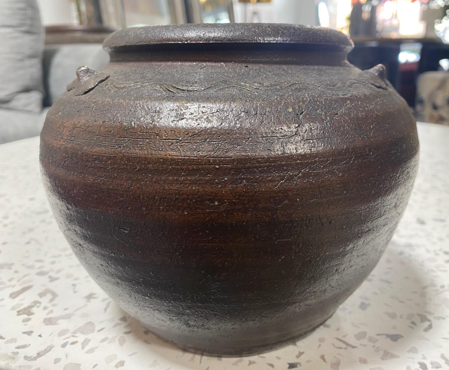 Kaneshige Toyo National Treasure Signed Japanese Bizen Pottery Tsubo Jar Vase For Sale 4