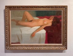 "Reclining Nude", Oil Painting