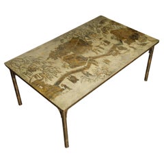 'Kang Tao' Bronze Dining Table by Philip and Kelvin LaVerne, c. 1965, Signed