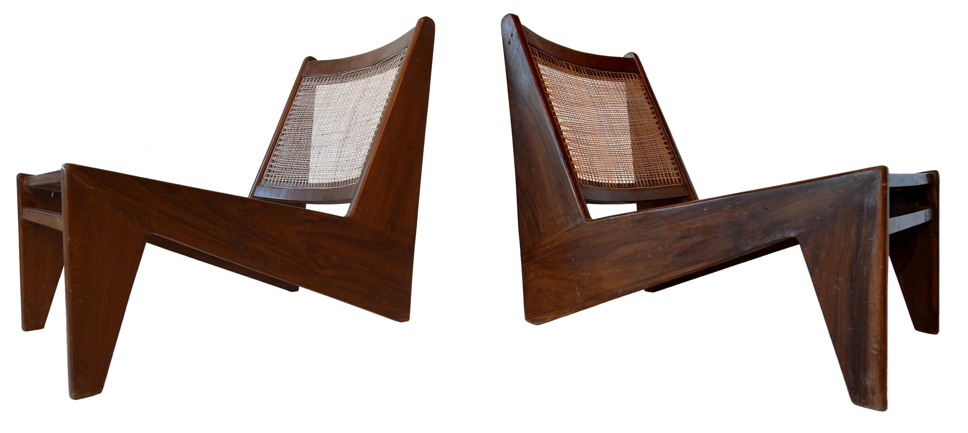 Indian Kangaroo Chairs by Pierre Jeanneret for the Chandigarh Project