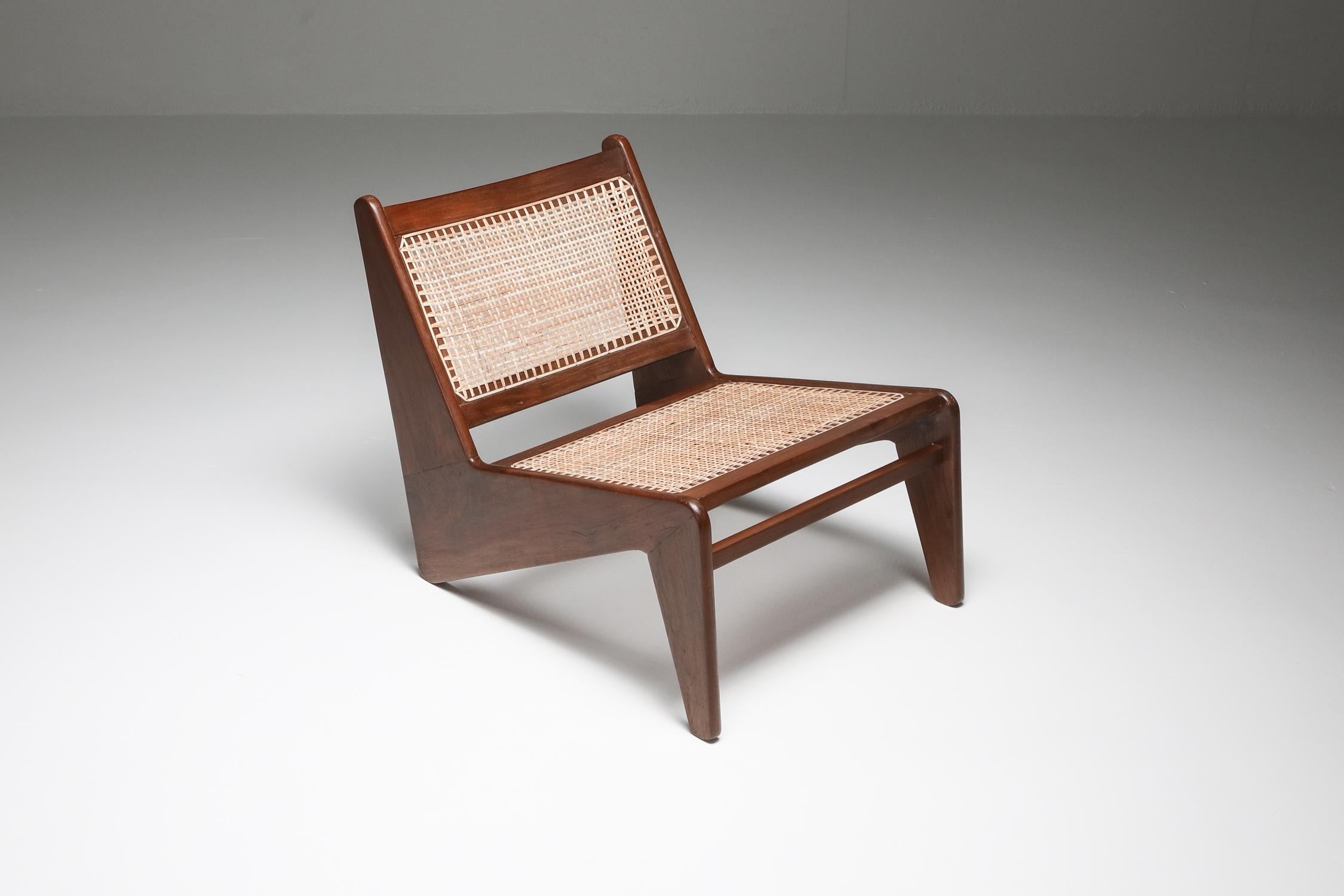 Mid-20th Century Kangaroo Chairs PJ-SI-59 by Pierre Jeanneret, Chandigarh, 1955 For Sale