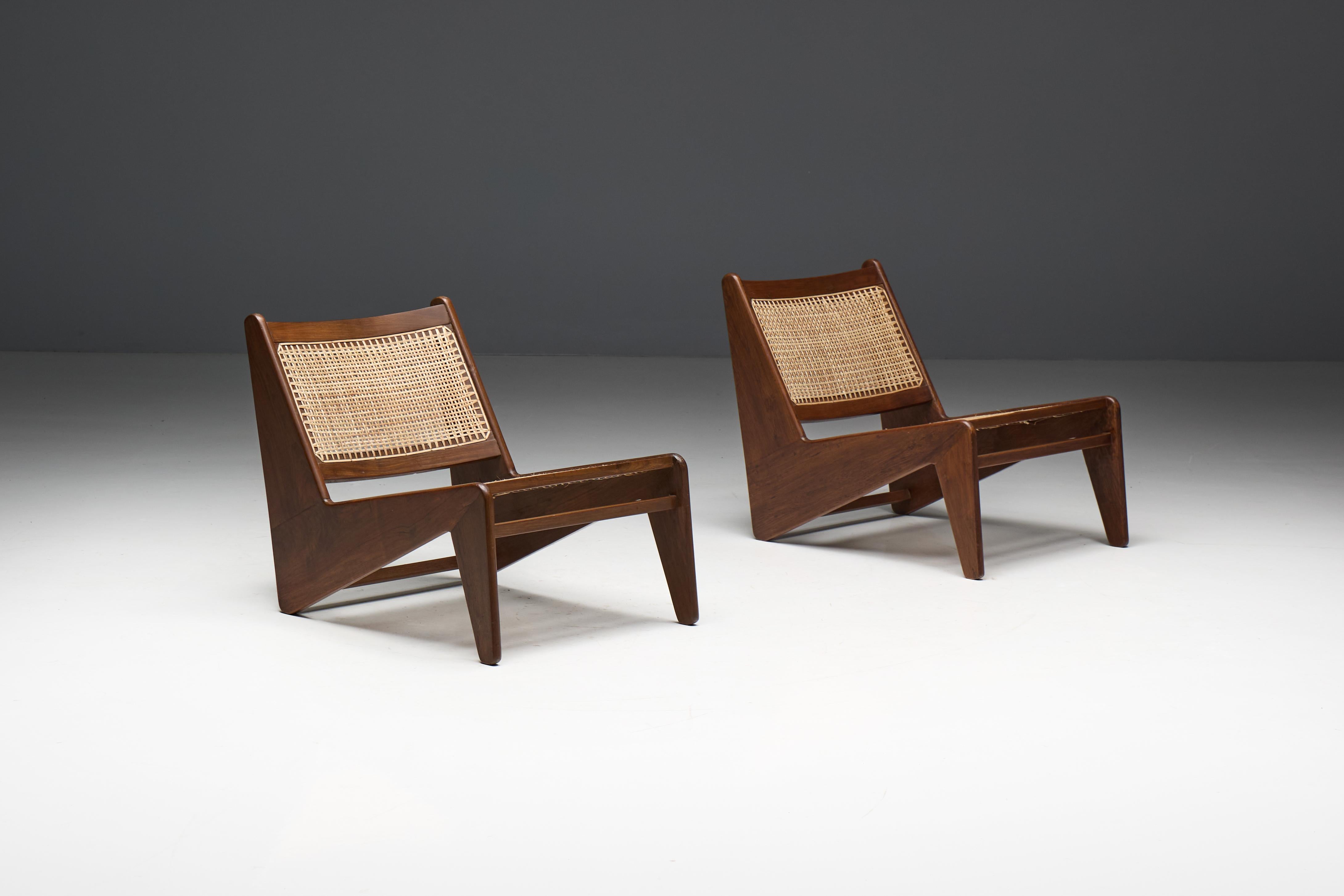 Kangaroo Chairs PJ-SI-59 by Pierre Jeanneret, Chandigarh, 1955 mediados del siglo XX en venta