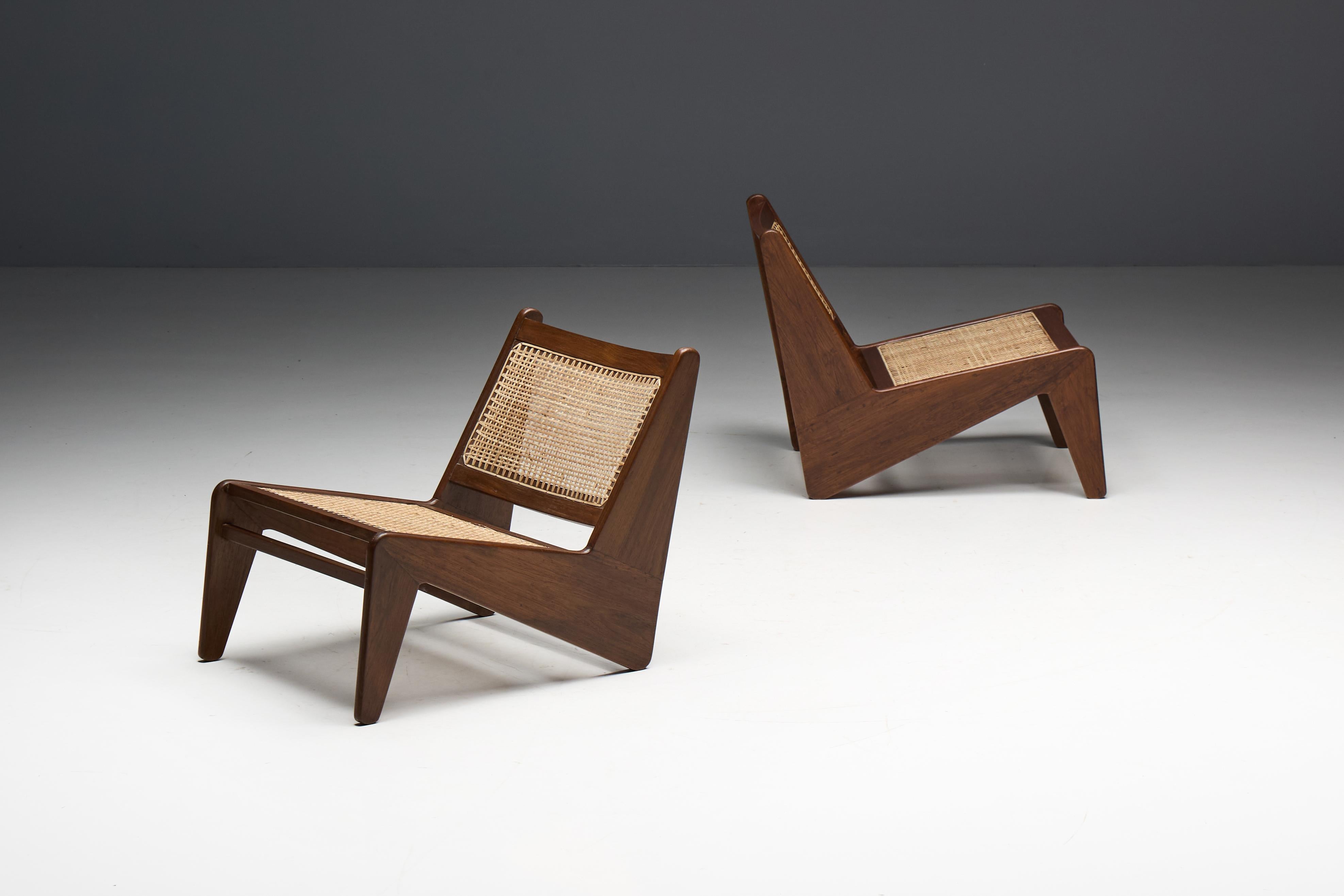 Kangaroo Chairs PJ-SI-59 by Pierre Jeanneret, Chandigarh, 1955 en venta 1