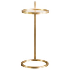 Art Deco Inspired Kangaroo Martini Table Round Shape in Brass Tint