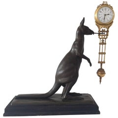 Antique Kangaroo Mystery Clock