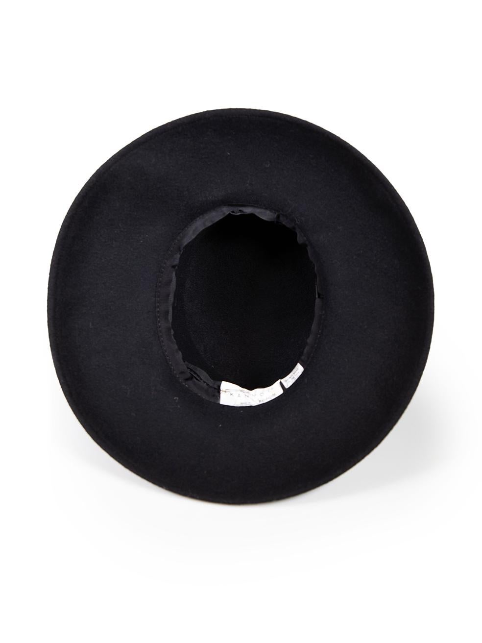 Kangol Vintage Chapeau Fedora en feutre de laine noir Bon état - En vente à London, GB