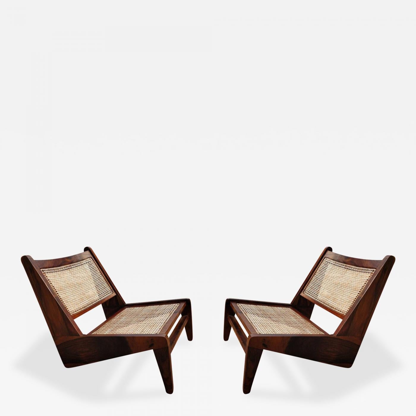 Kangourou Lounge Chair in the Style of Jeanneret, Chandigarh, India In Good Condition For Sale In Madrid, ES