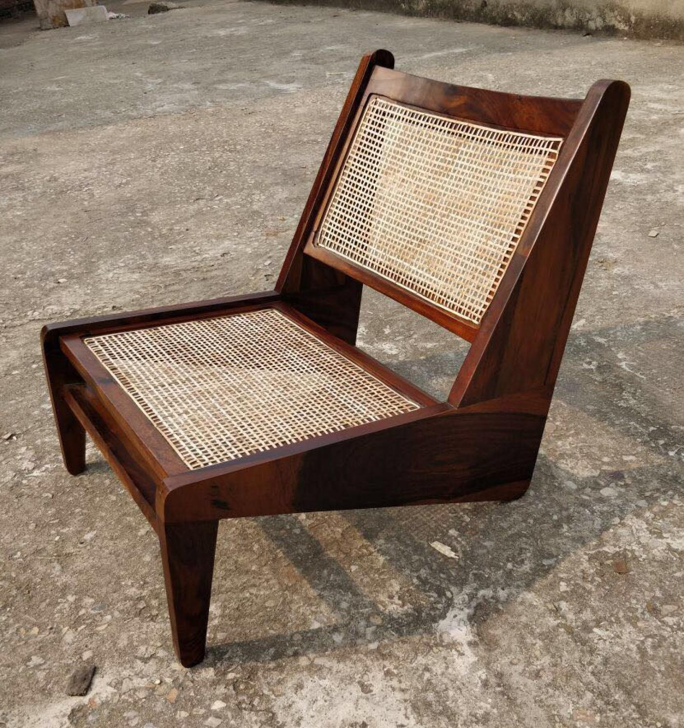 Kangourou Lounge Chair in the Style of Jeanneret, Chandigarh, India For Sale 1
