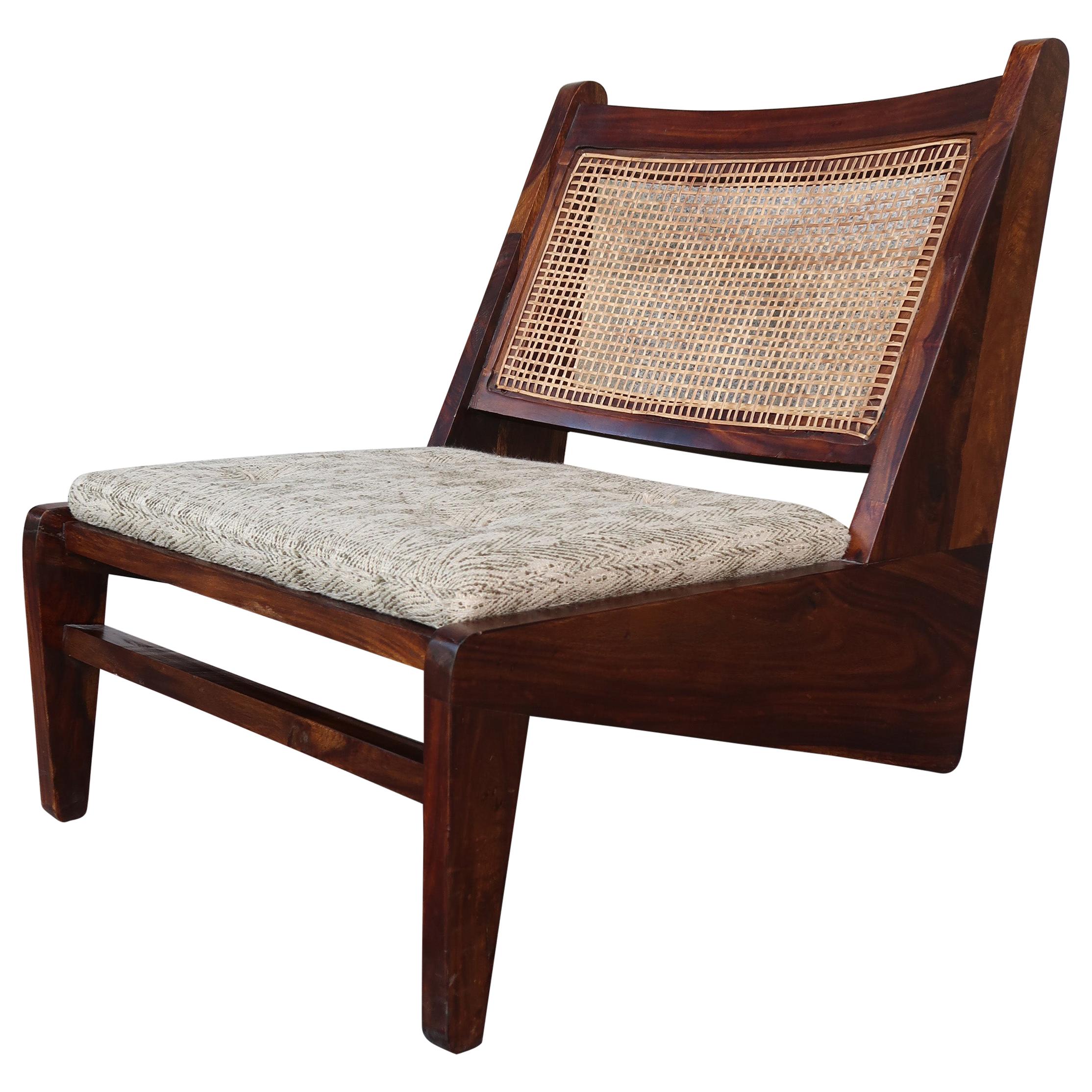 Kangourou Lounge Chair in the Style of Jeanneret, Chandigarh, India For Sale