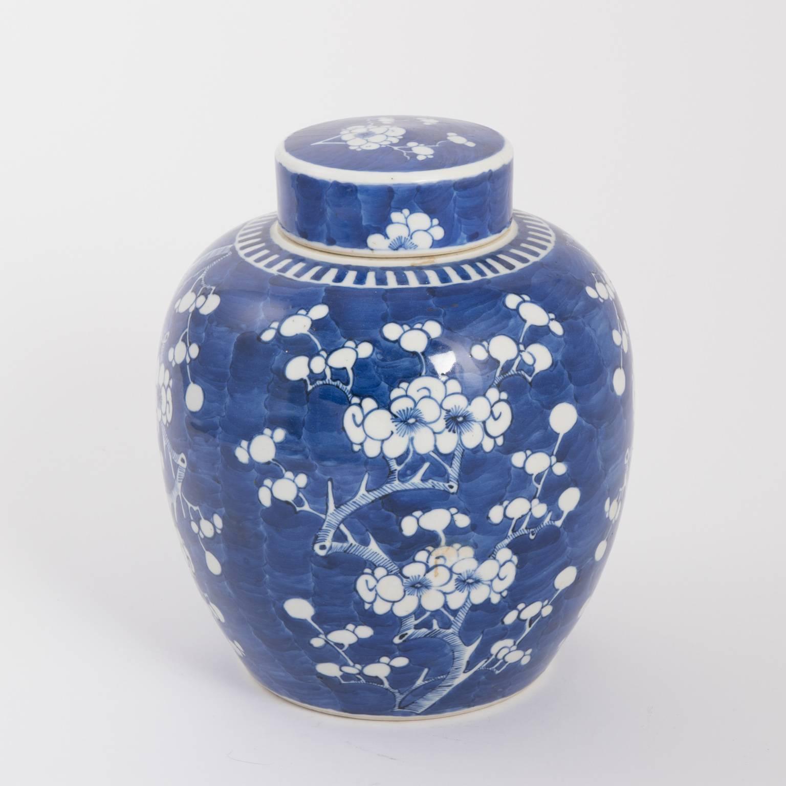 large blue ginger jar