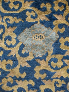Antique Chinese Kangxi Carpet Fragment, 17th Century