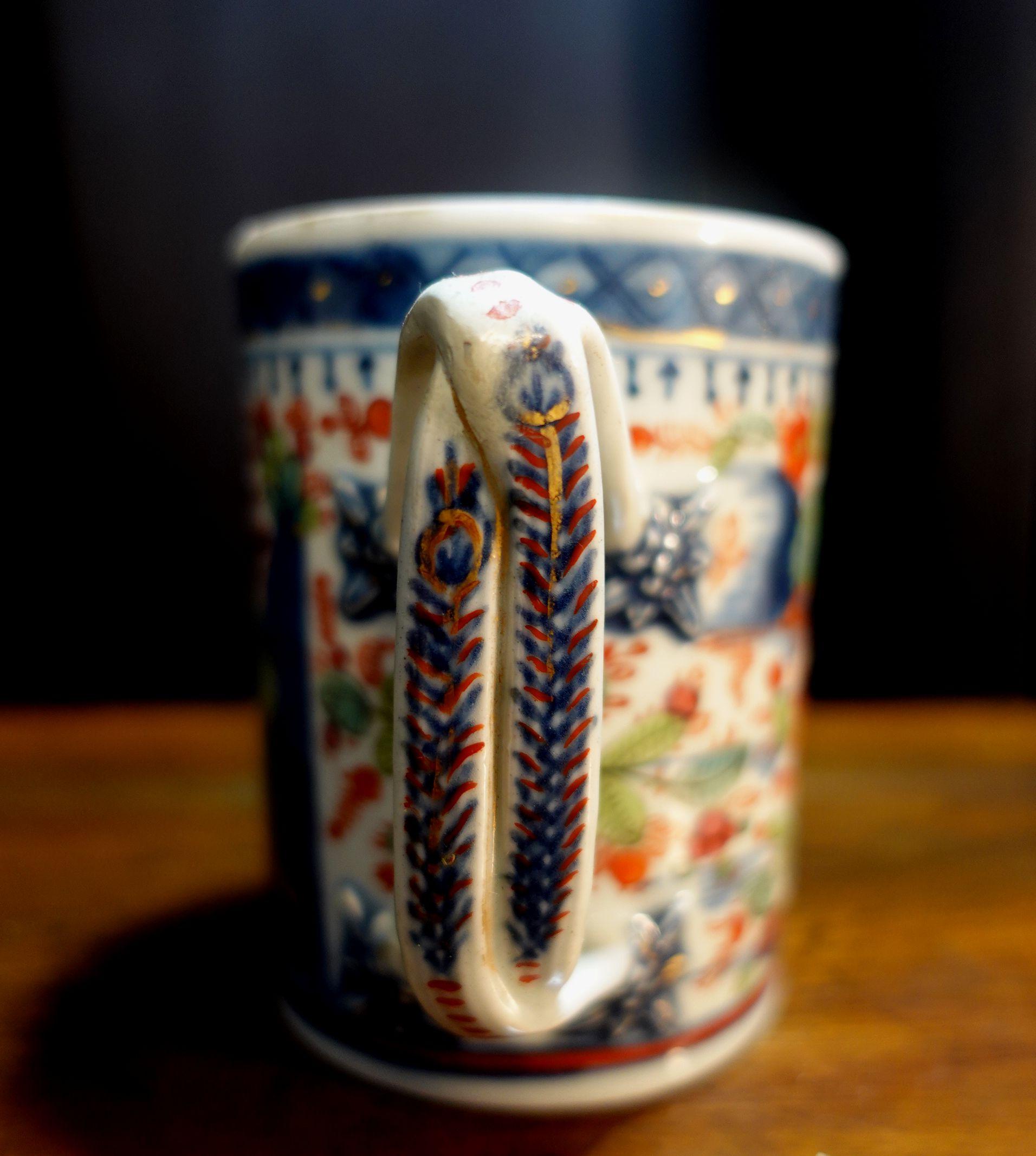Kangxi Imari Porcelain Mug 'Tankard', 1700s For Sale 1