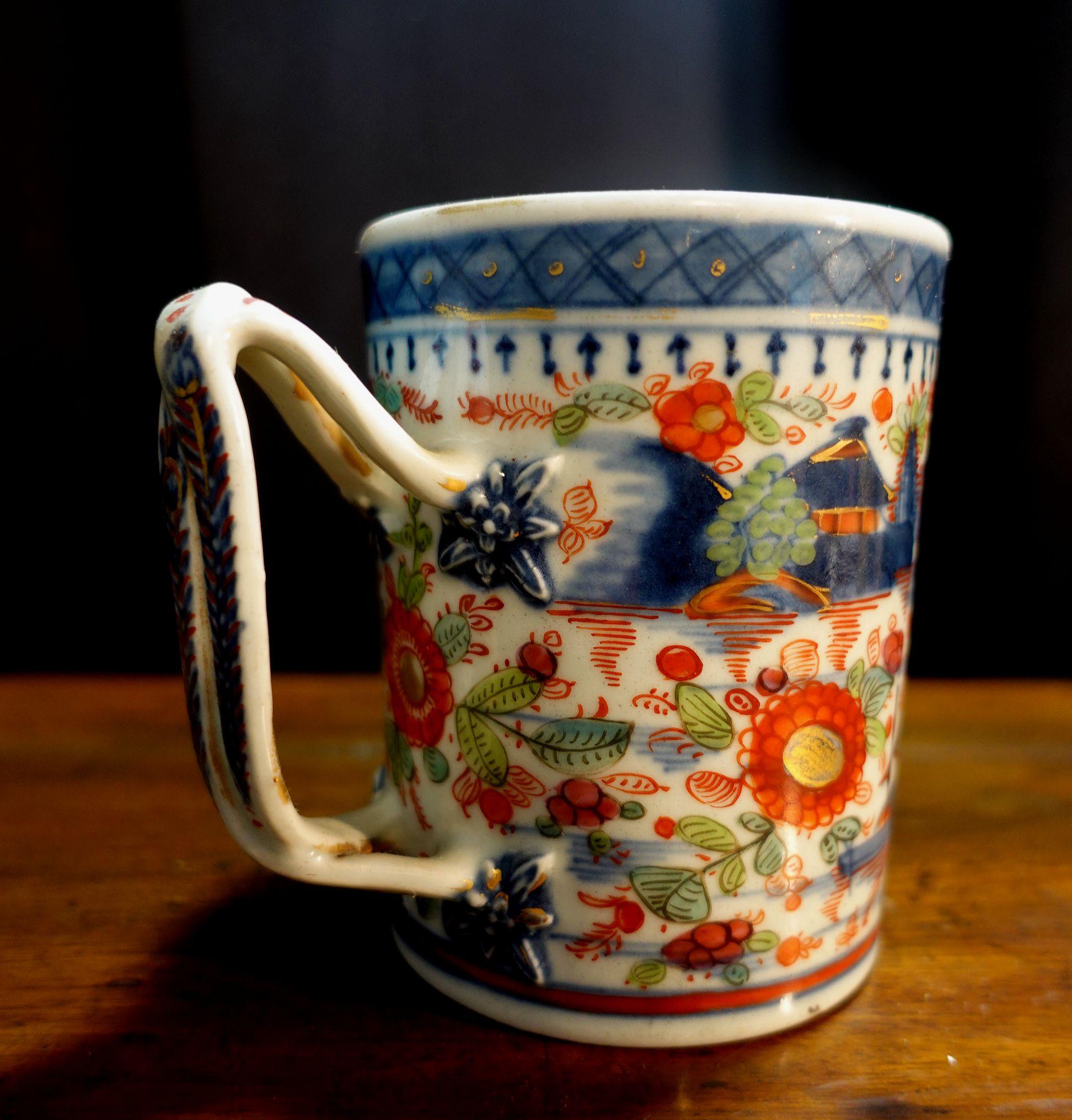 Kangxi Imari Porcelain Mug 'Tankard', 1700s For Sale 2