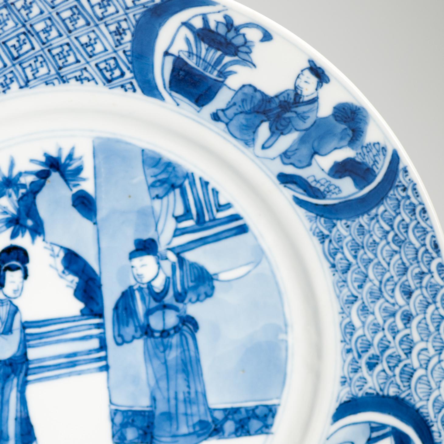 Kangxi Mark & Period Antique Chinese Porcelain Plates Romance of the Western 10