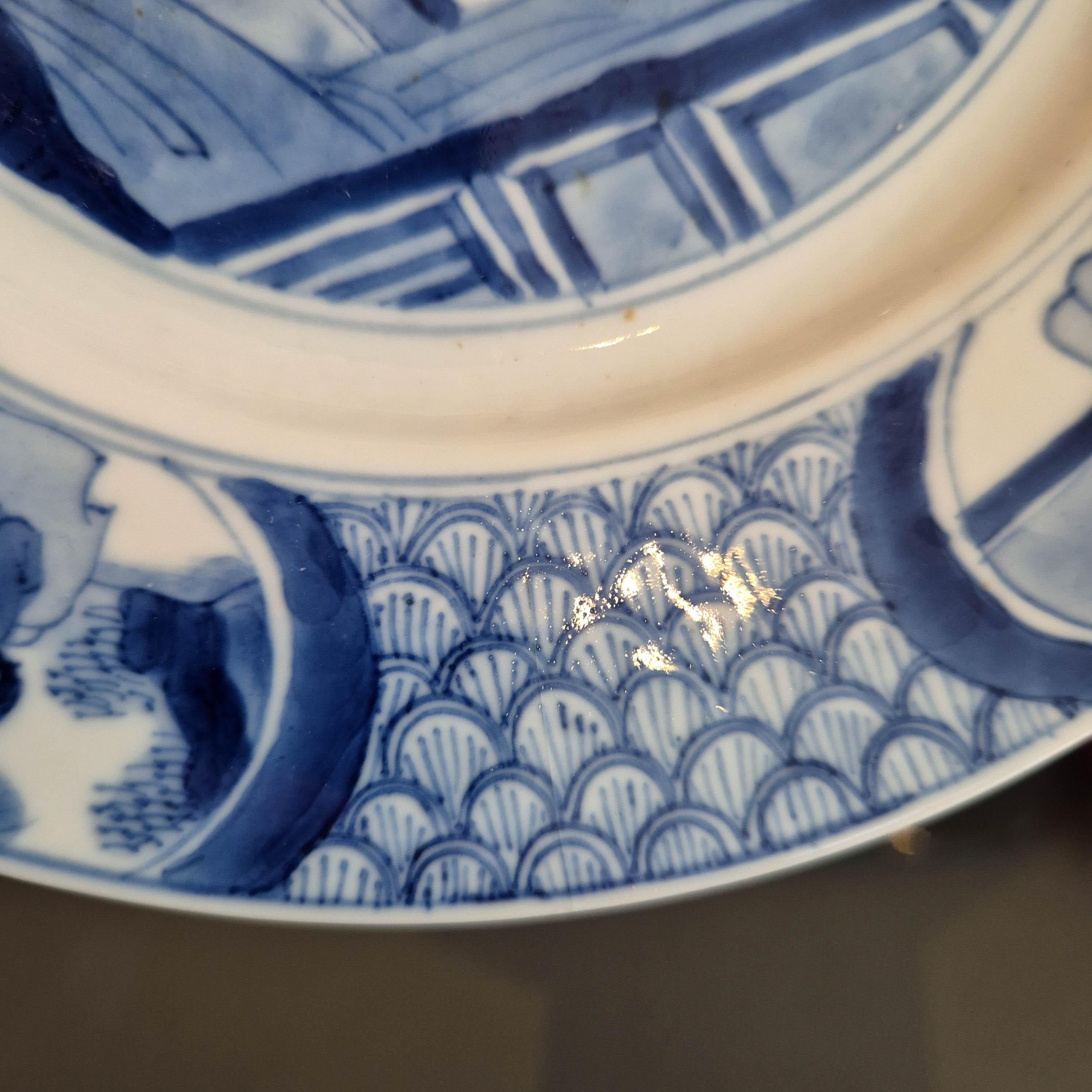 Kangxi Mark & Period Antique Chinese Porcelain Plates Romance of the Western 1