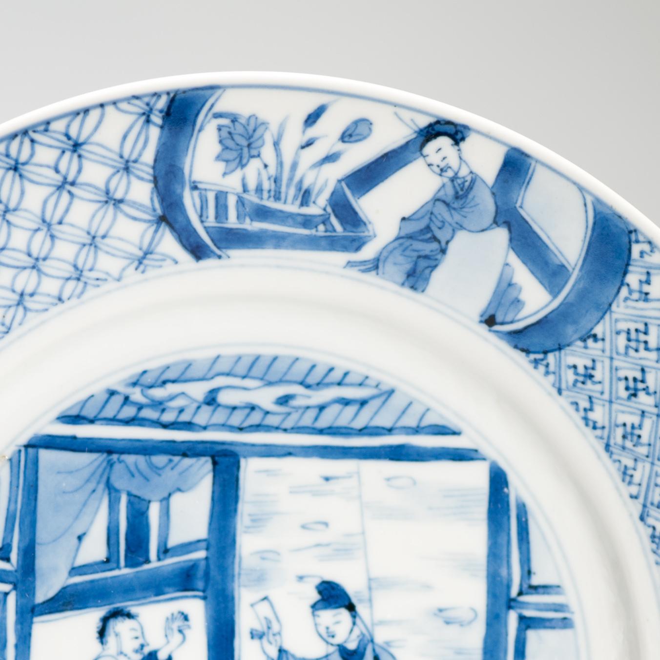 Kangxi Mark & Period Antique Chinese Porcelain Plates Romance of the Western 3