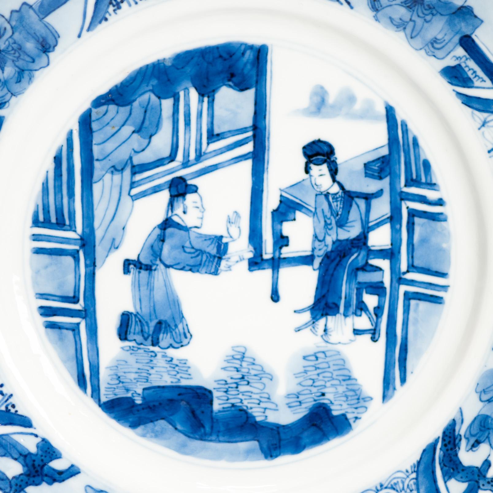 Kangxi Mark & Period Antique Chinese Porcelain Plates Romance of the Western 4