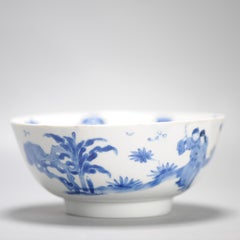 Kangxi period Chinese porcelain Bowl Figures Flowers Objects Chenghua Mark