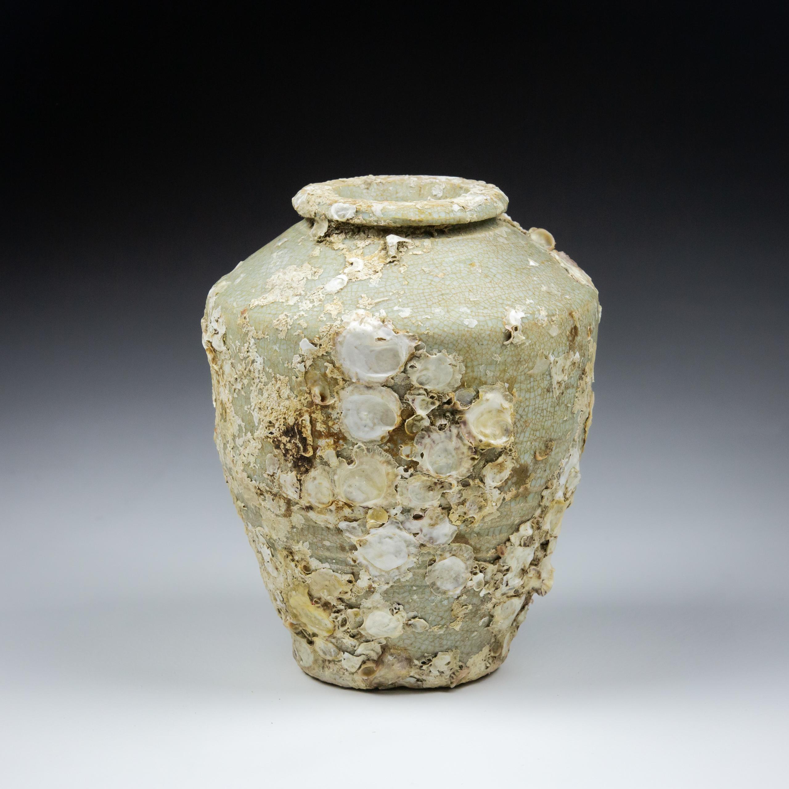 Chinese Kangxi Period Crackle Glazed Baluster Vase Shipwrecked Treasure