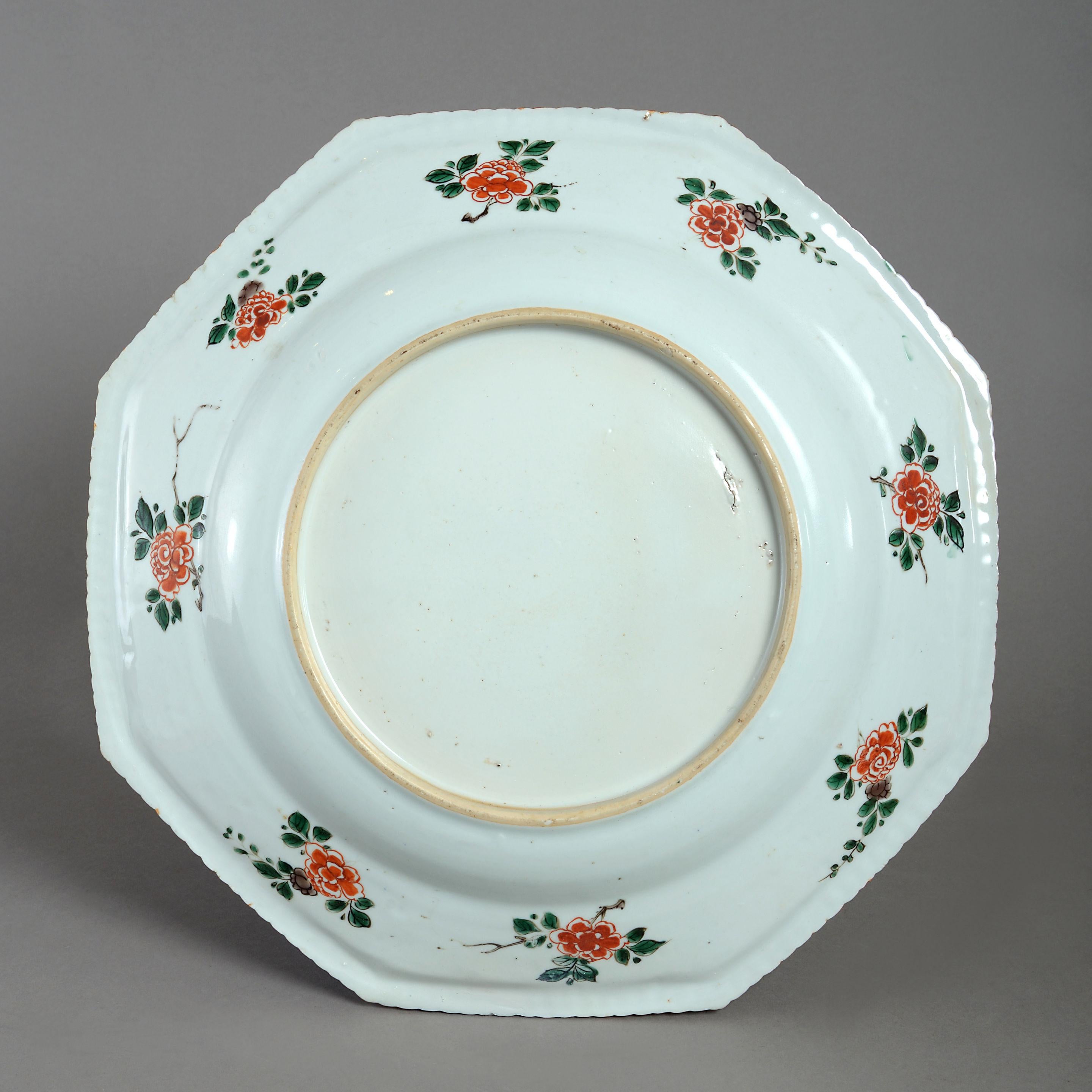 Kangxi Period Famille Verte Porcelain Charger In Good Condition In London, GB