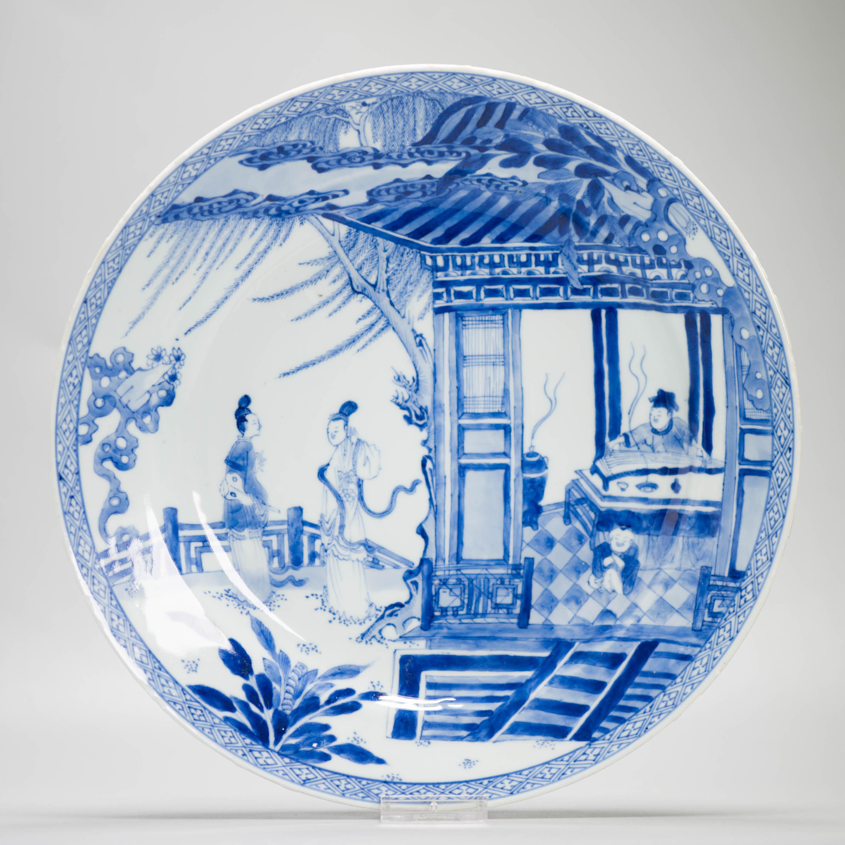 
Sharing with you this beautiful Chinese porcelain plate from the Kangxi/Yongzheng period. It depicts a story from the Romance of the Western Chamber (Xixiang Ji)
in beautiful cobalt blue colors.
Country of origin: China
Period: Kangxi/Yonzheng