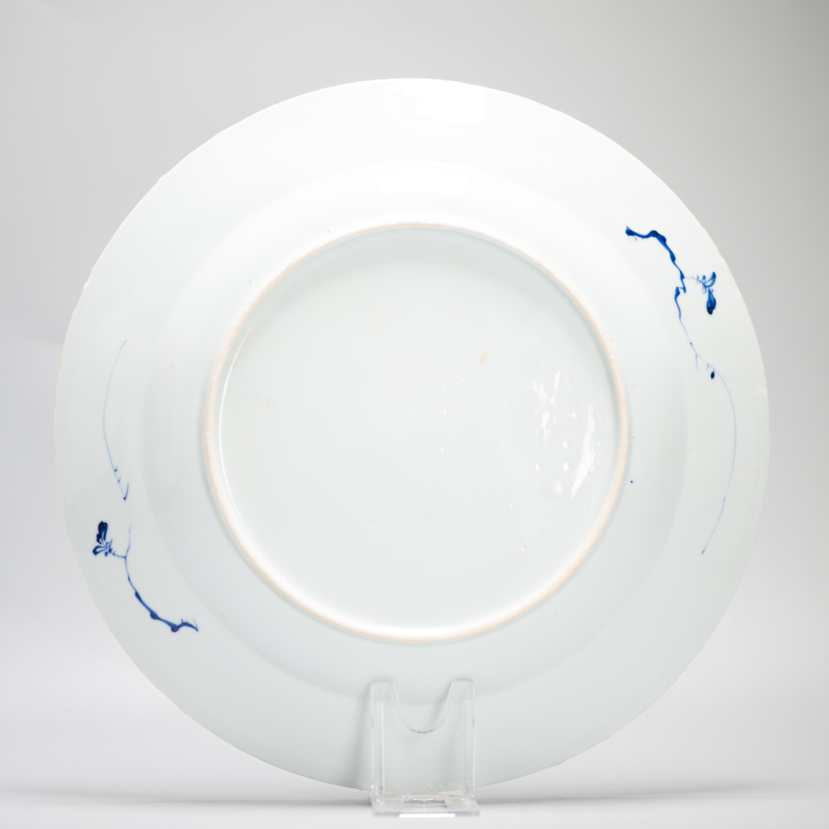 Kangxi/Yongzheng Antique Chinese Porcelain Plate Romance of the Western Chamber For Sale 3
