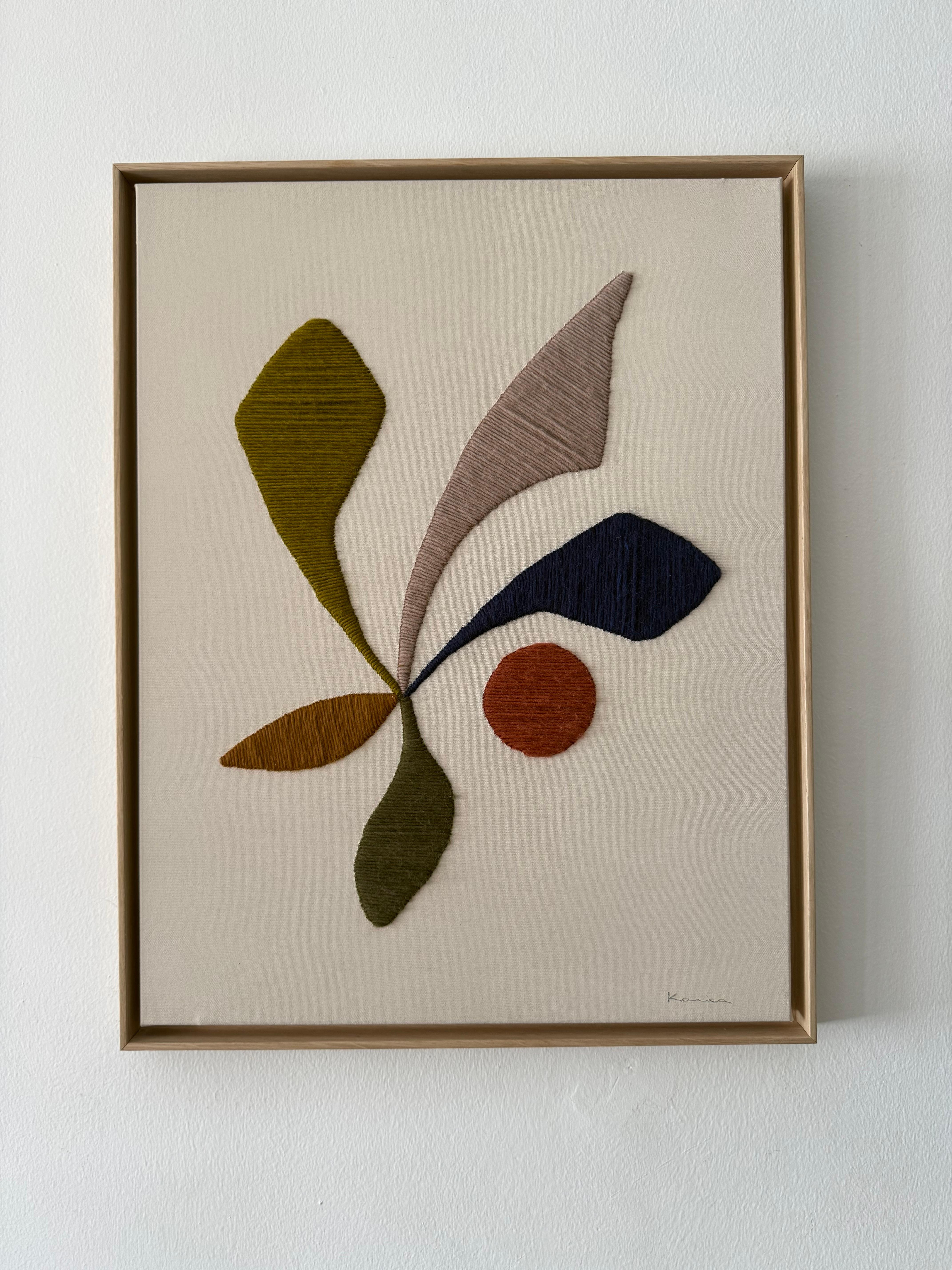 Flora II, Originalgemälde, Textil, abstrakt