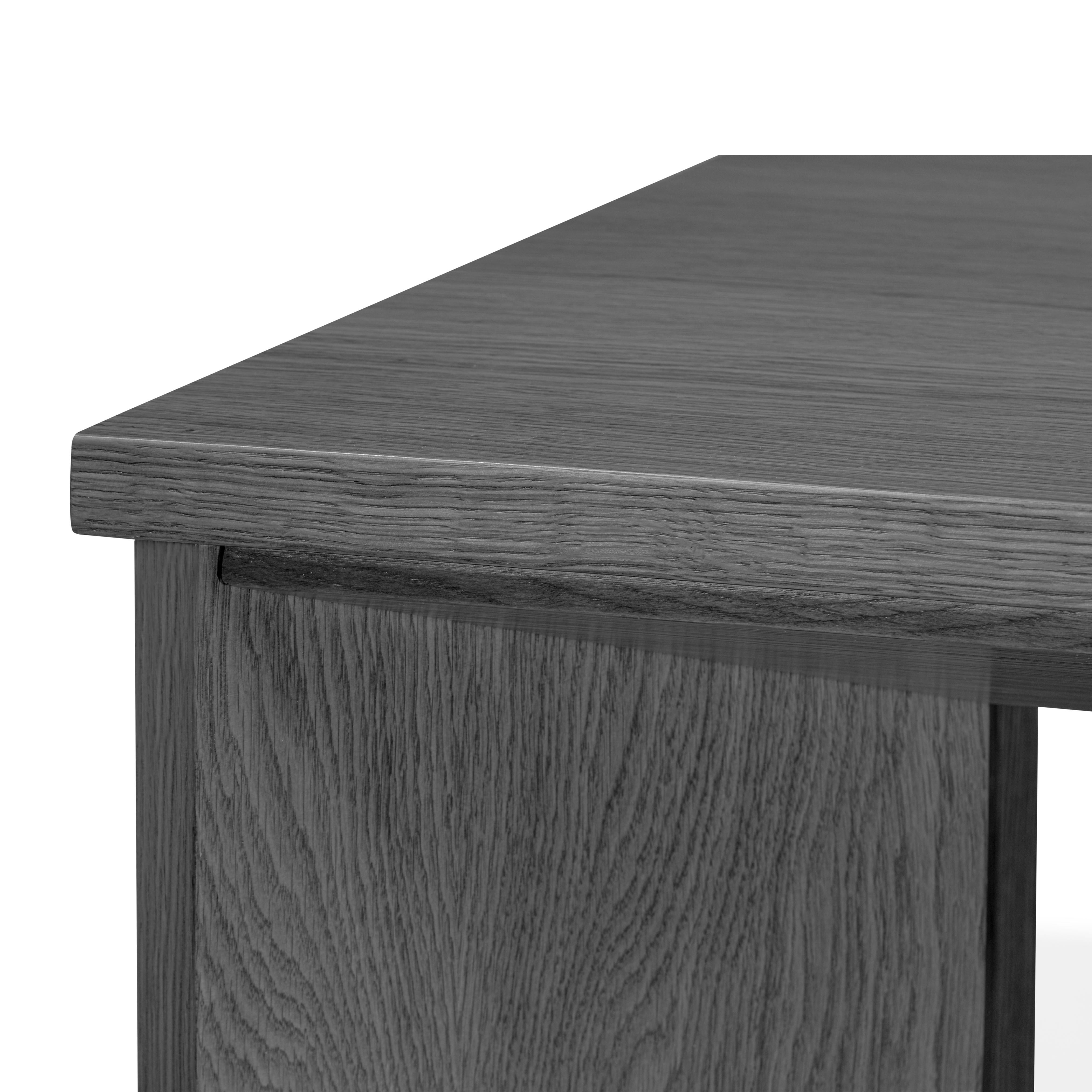 Kanji - Rectangular Dining Table with Elegant Oak Wooden Surface For Sale 4