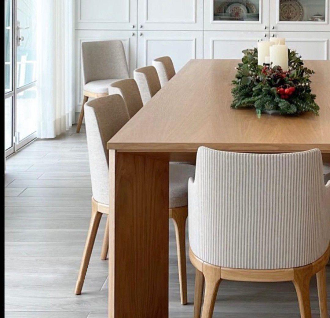 Kanji - Rectangular Dining Table with Elegant Oak Wooden Surface For Sale 6