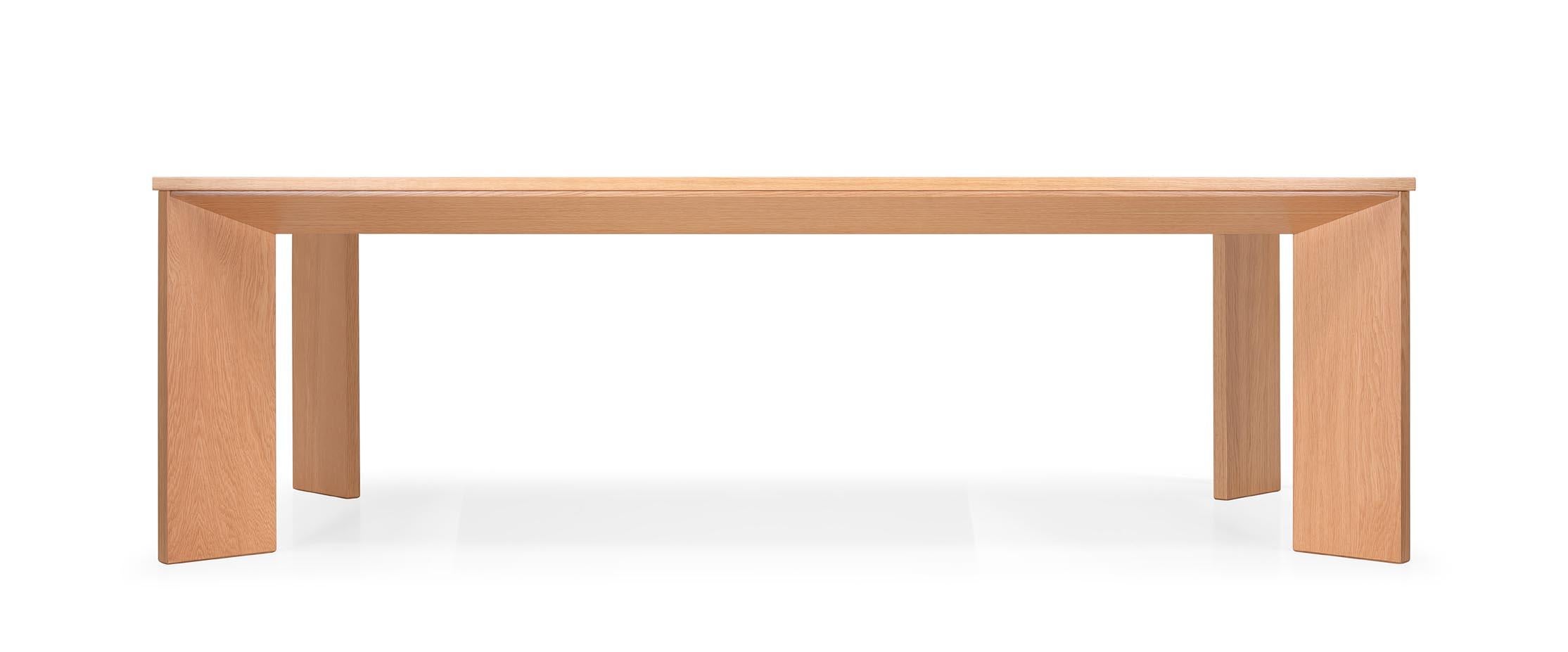 Minimalist Kanji - Rectangular Dining Table with Elegant Oak Wooden Surface For Sale