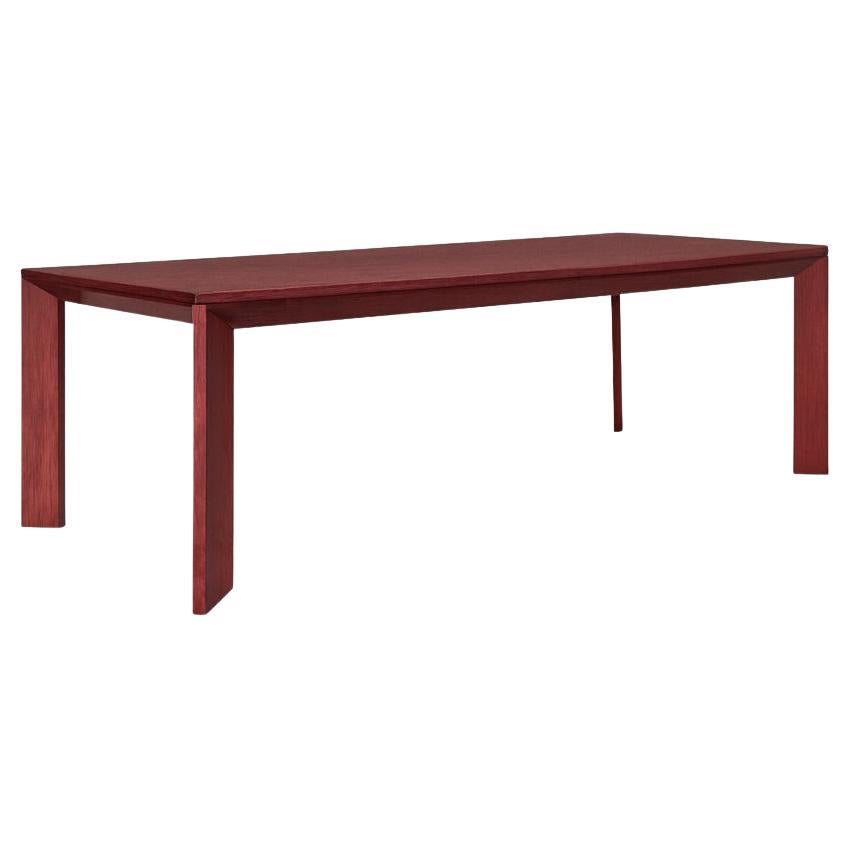 Table de salle à manger rectangulaire Kanji avec surface élégante en bois de chêne en vente