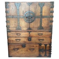 Antique Kannon Biraki Isho Tansu Chests, Japan, 19th Century