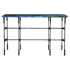 Kannur Console Table in Semi Precious Overlay Top, Viya by Vikram Goyal