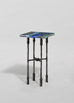 Kannur Side Table Large in Brass with Semi Precious Stones, Viya by Vikram Goyal