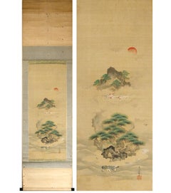 Kano School ca 1700 Scene Edo Period Scroll Japan 17/18c Artist Tosa Mitsunari