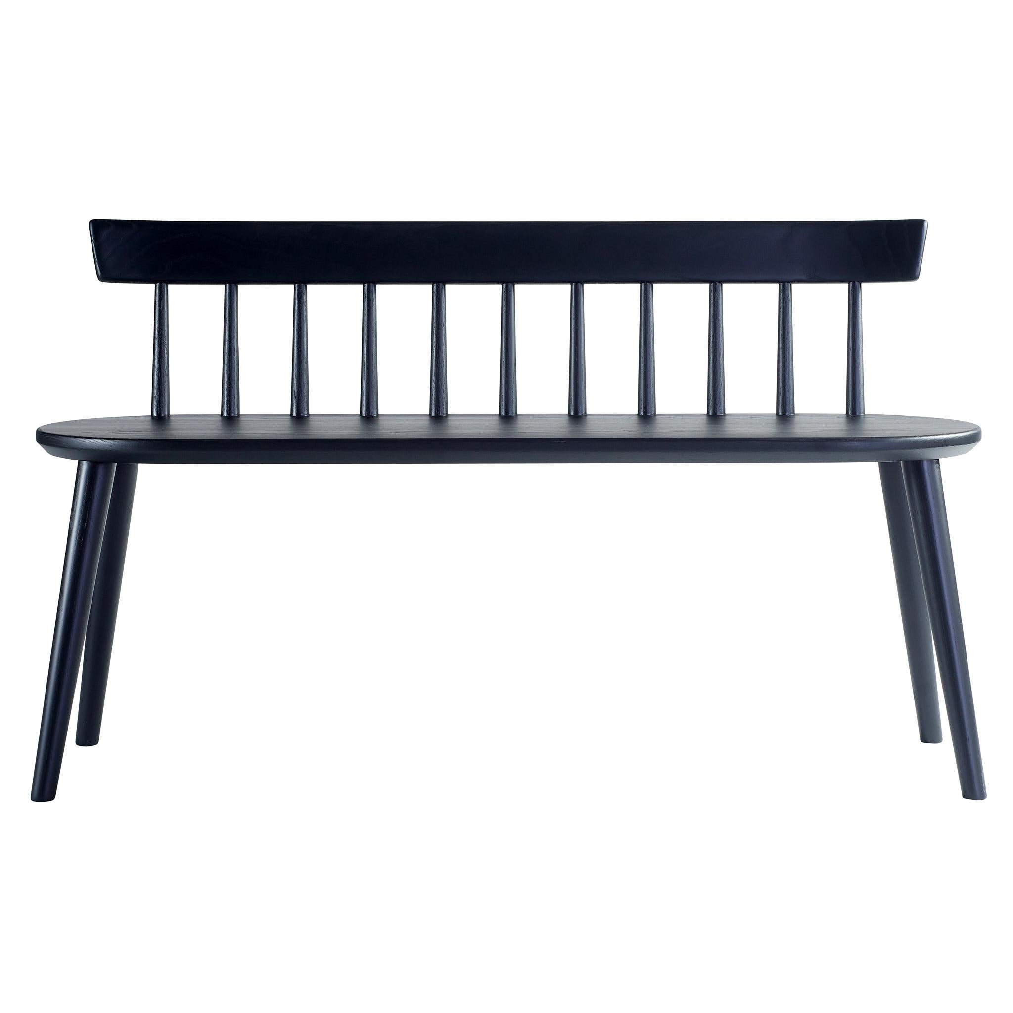 The Kanon bench is a contemporary interpretation of the classic Windsor design. Its tightly spaced spindles create a striking visual while paying homage to time-honored design. Meticulously crafted in North American hardwoods with mortise and tenon