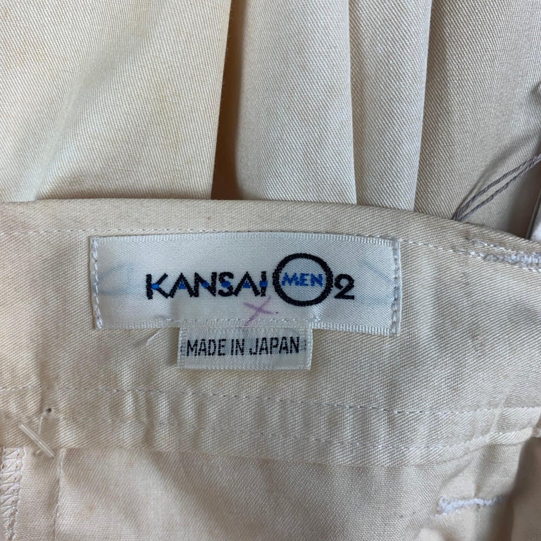 Vintage Kansai Jeans Stripes Casual Double Pocket Japanese 