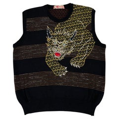 Kansai Yamamoto 1980's Cheetah Sweater Vest