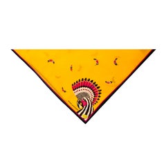 Kansai Yamamoto 1980er Jahre Vintage SELTENE Neckerchief / Schal Kuckatois + Federdruck