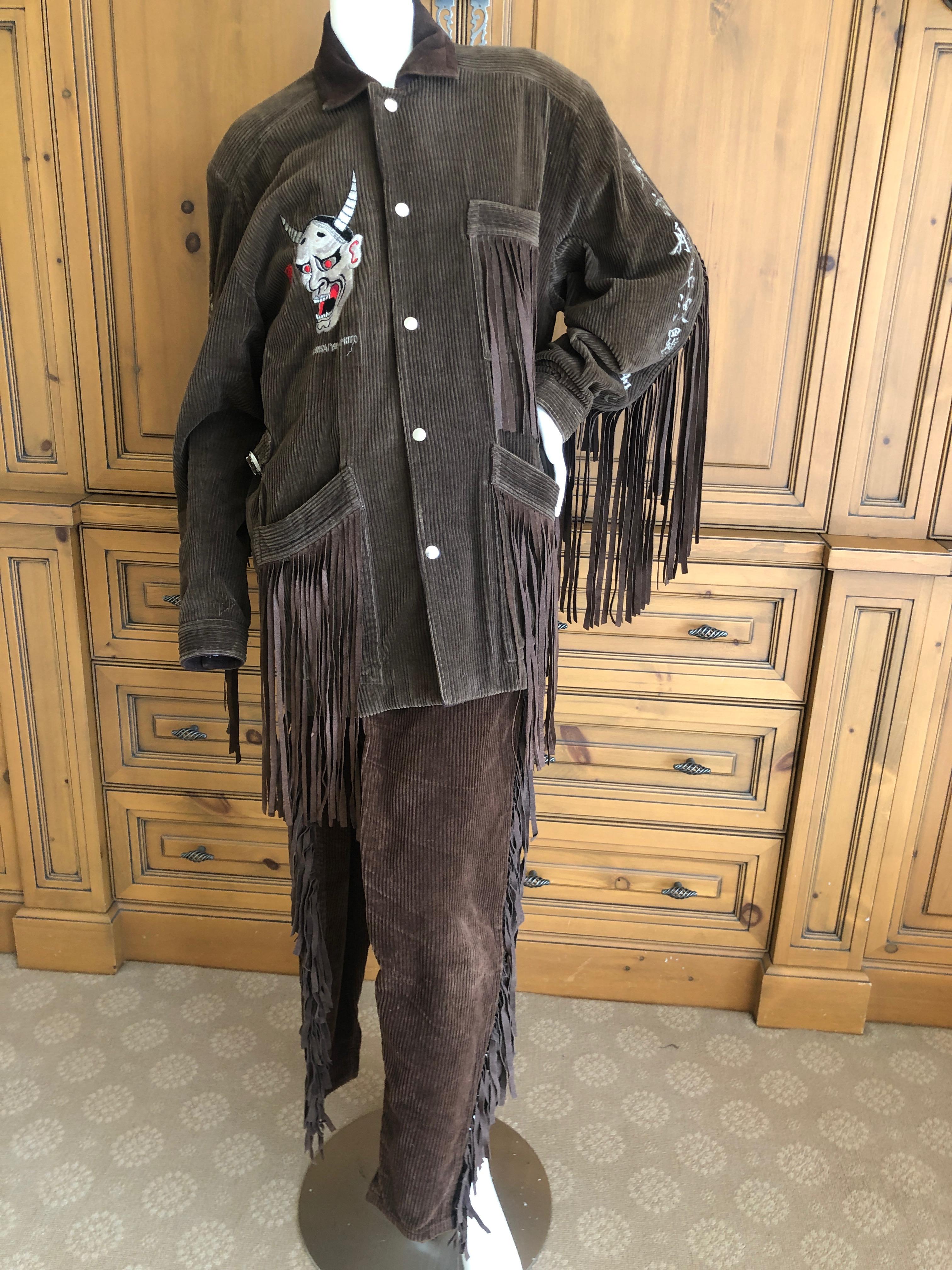 KANSAI YAMAMOTO 1981 Rare Collectible Unisex Embellished Jacket w Suede Fringe
Will fit men or women.
Chest/Bust 46