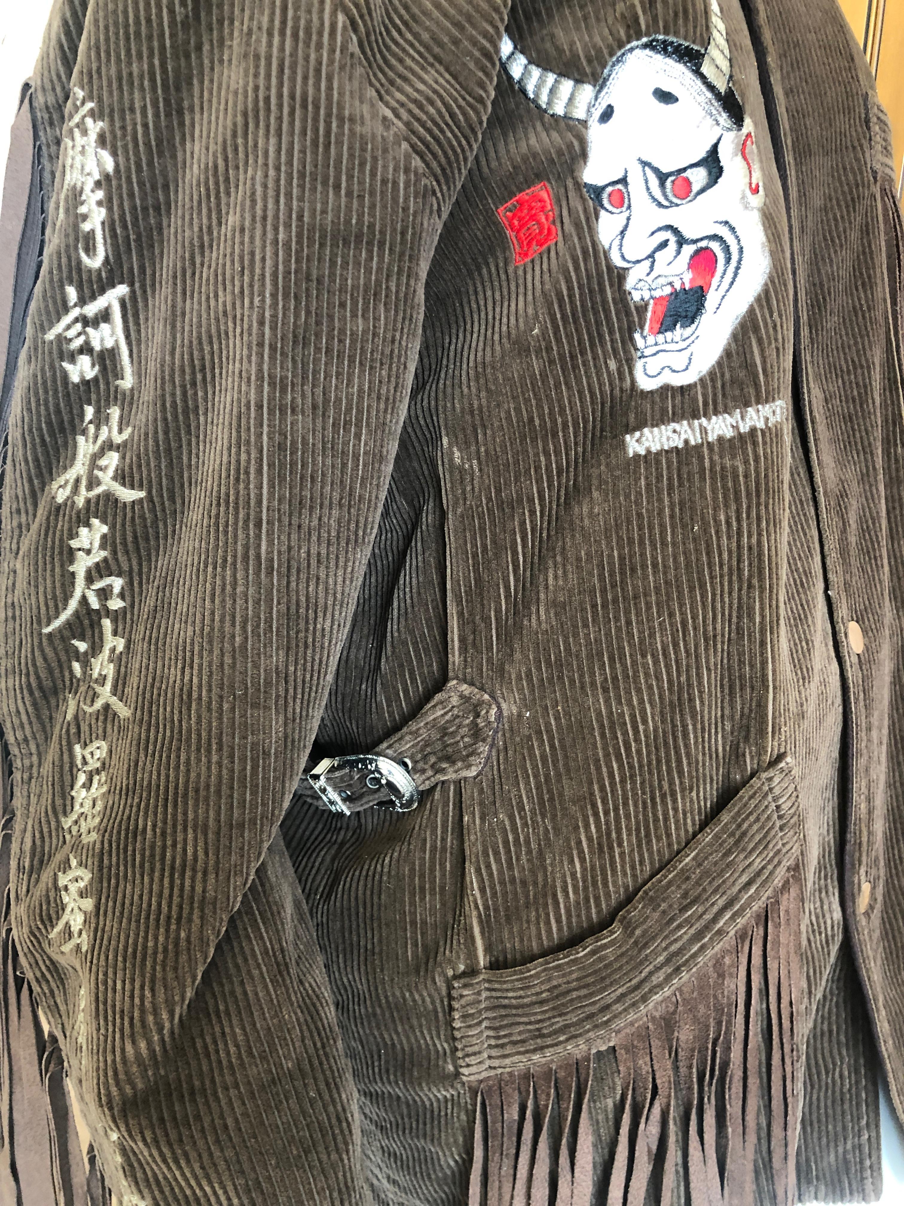 KANSAI YAMAMOTO 1981 Rare Collectible Unisex Embellished Jacket w Suede Fringe For Sale 3
