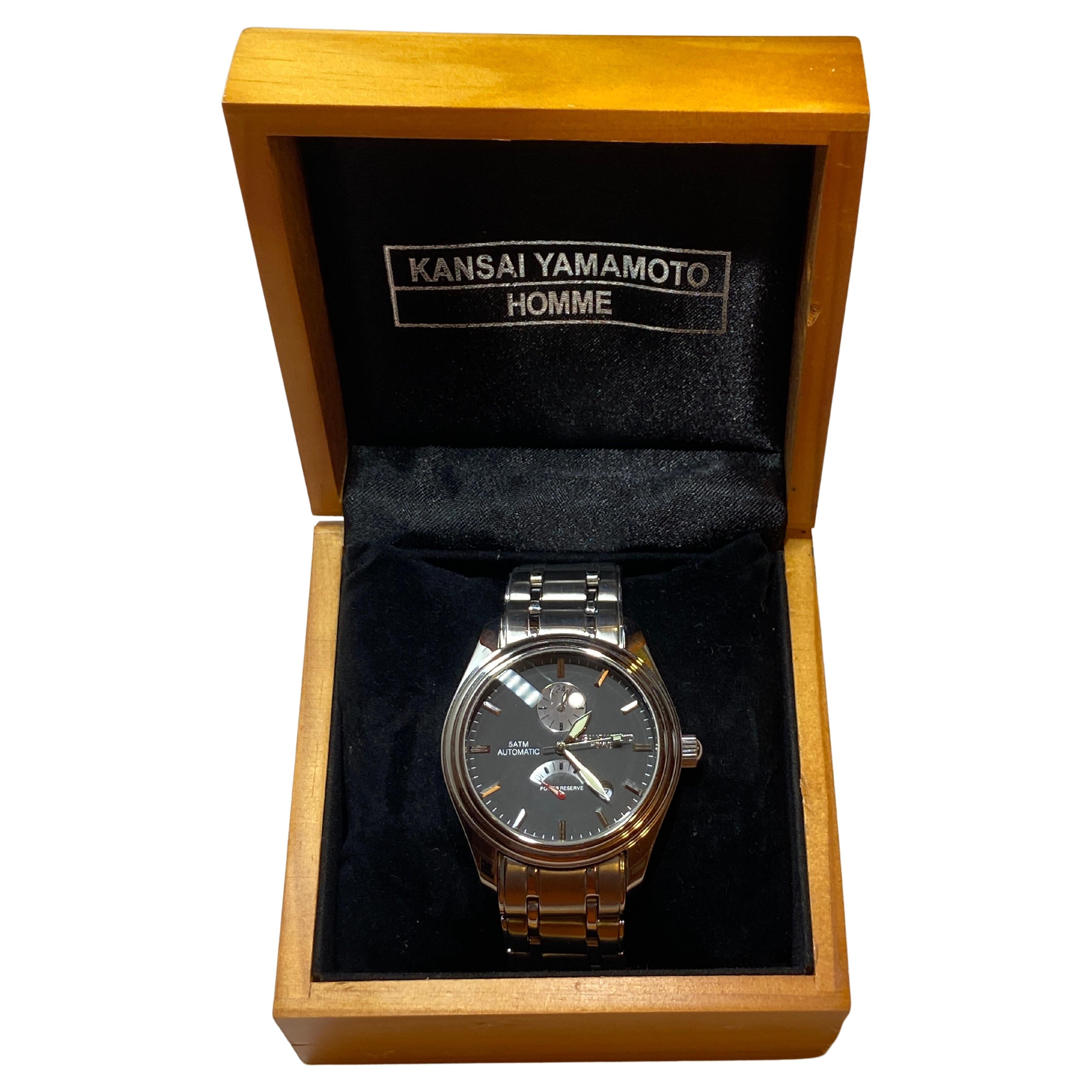 Kansai Yamamoto 5 ATM Automatic, Water Resistant, 22 Jewels, Skeleton-Back Watch For Sale