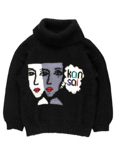 Kansai Yamamoto '70s Faces Logo Turtleneck Sweater