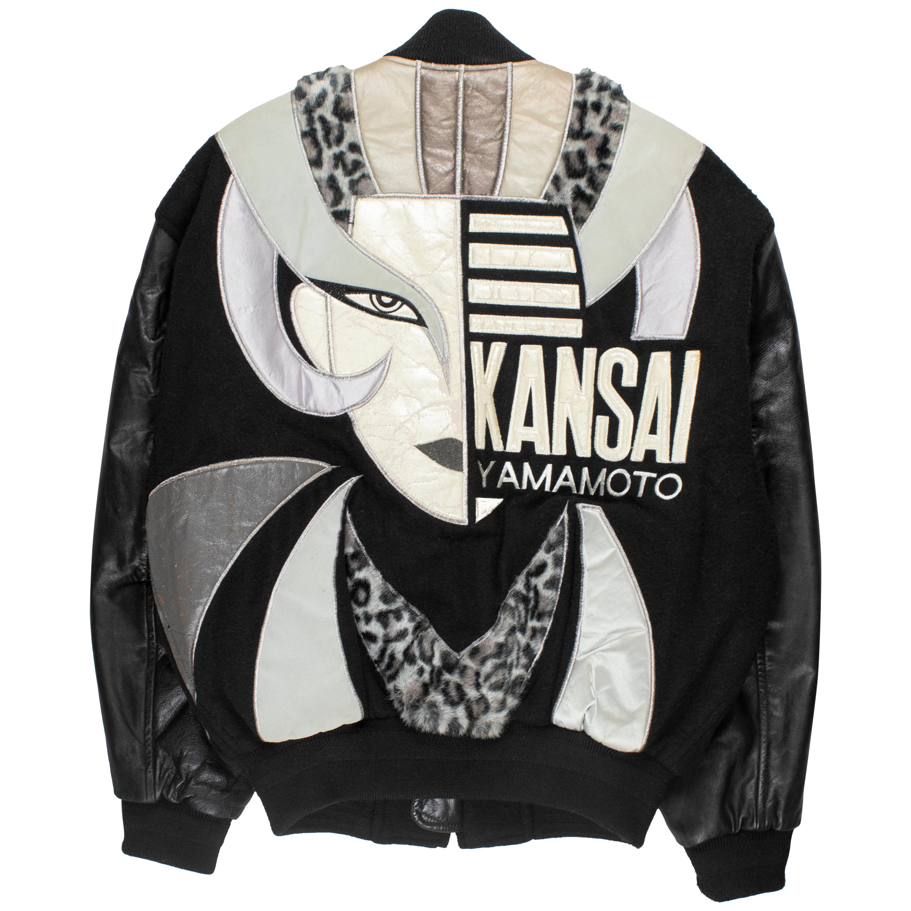 Kansai Yamamoto Collage Varsity Jacket
